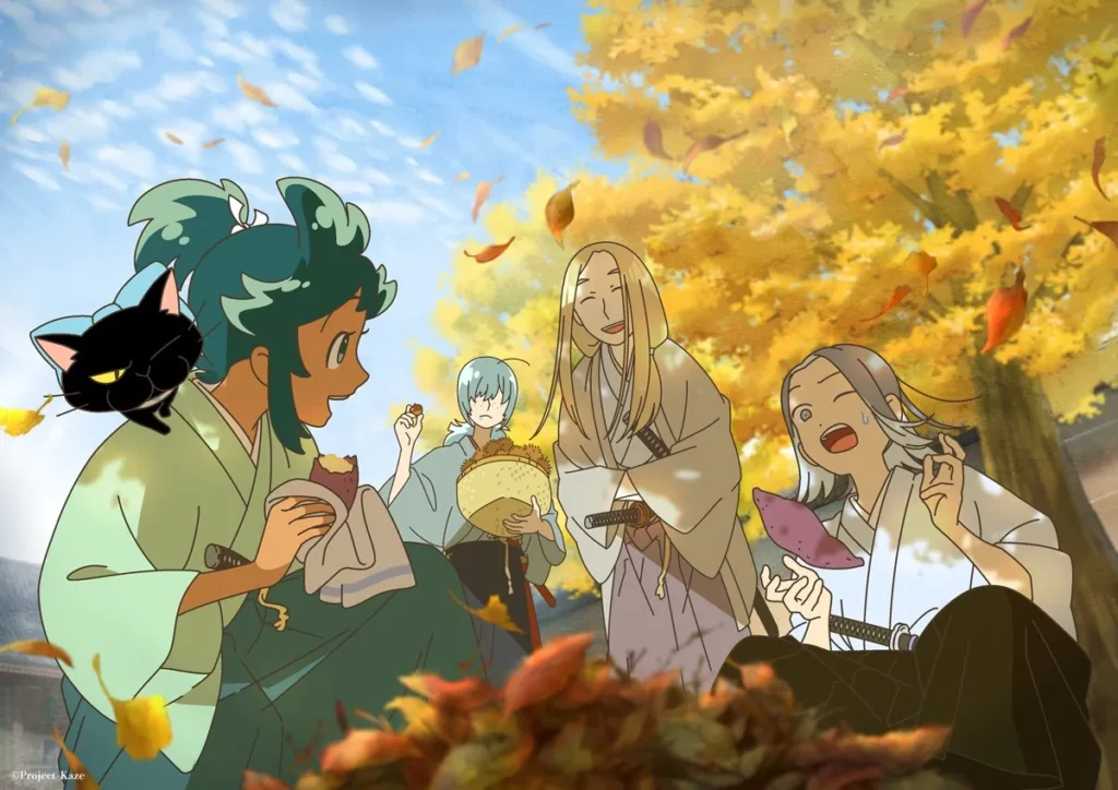 Ilustrasi musim gugur anime Inherit the Winds