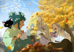 Ilustrasi musim gugur anime Inherit the Winds